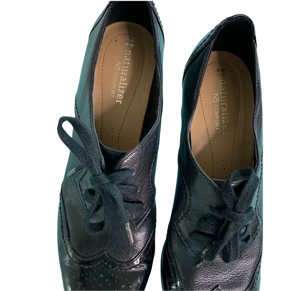 Naturalizer Size 8N Black Oxford Heel Lace up Vegan and leather - Picture 3 of 8